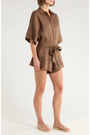 Lilly Romper in Brown
