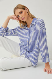 Palm Beach Blouse in Navy