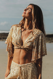 Lani Leopard Metallic Top