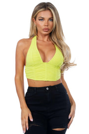 Veri Mesh Halter Top