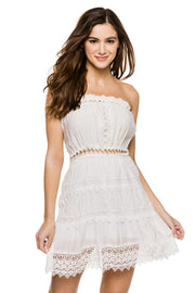 Rosalie Lace Dress in White