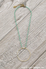 Becki Hoop Necklace in Turquoise