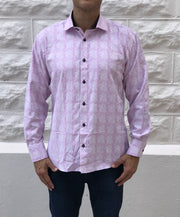 Pink Checkered Flower Shirt